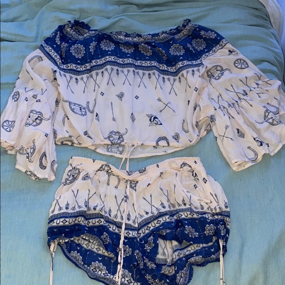 Strapless two piece set